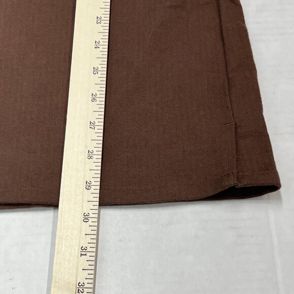 Stafford Shirt Mens S Brown Button Down Fleeced Lined Business Casual Comfort - Picture 8 of 10